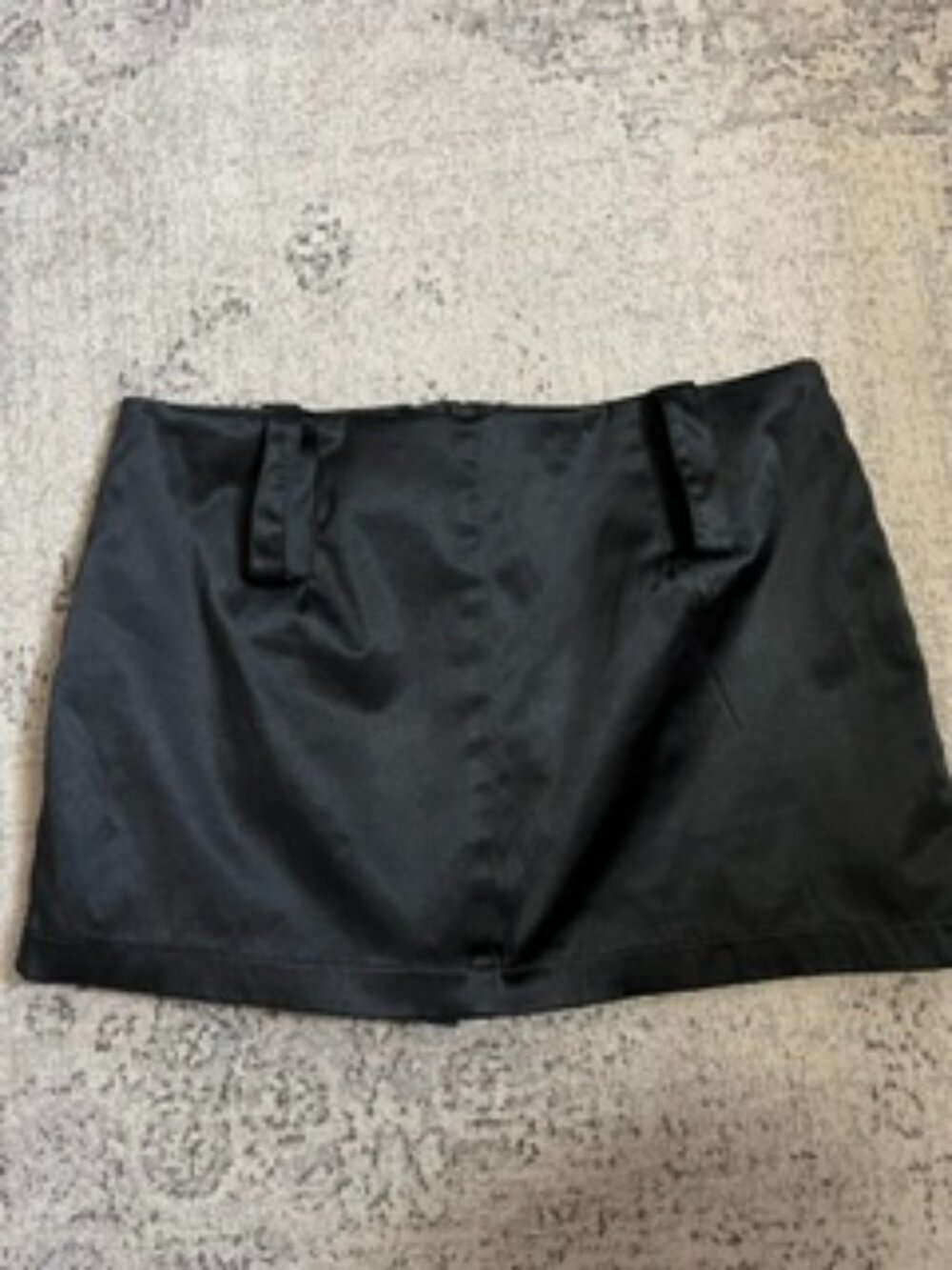 🧡3/$15 Forever 21 Black Satin Mini Skort Belt Loops Women's M